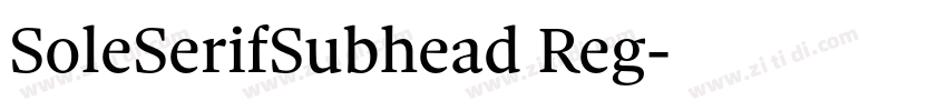 SoleSerifSubhead Reg字体转换
